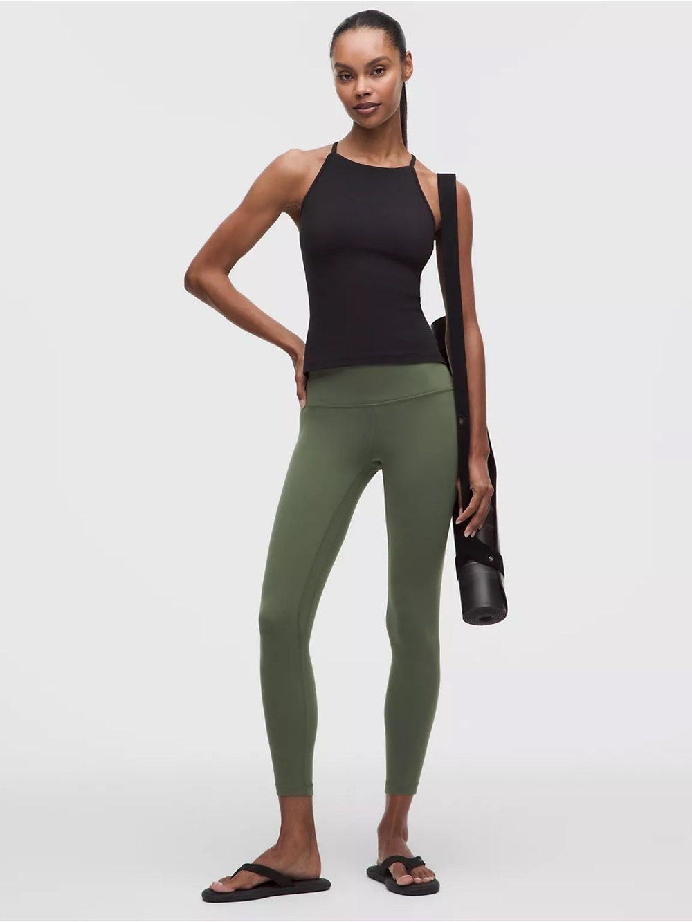 Lululemon Align High-Rise Pant 25" Olive Green Size 12 Nulu Leggings